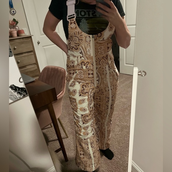 NEW FP Movement Alpine Glow Printed Snow Bib / Ski pants - Picture 6 of 8